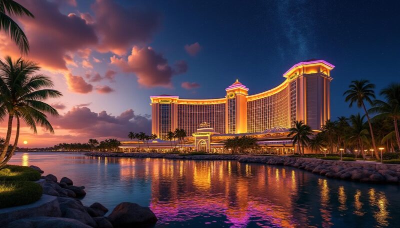 vivez une nuit fabuleuse au casino baha mar à nassau, aux bahamas : jeux palpitants, ambiance glamour et divertissements inoubliables vous attendent dans ce paradis tropical.